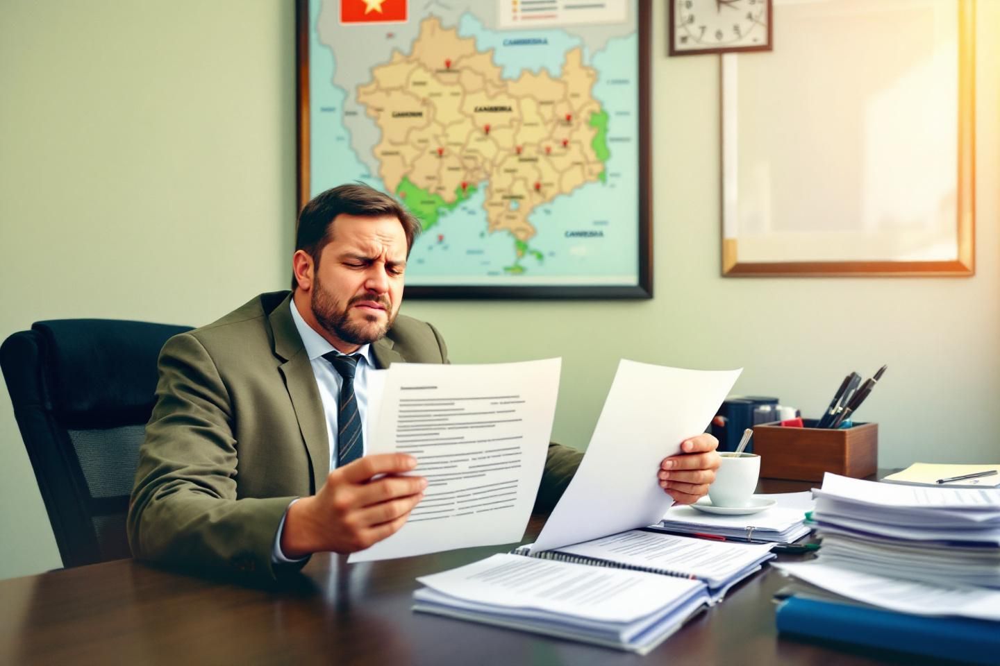 Why does using a non-compliant address complicate business registration in Cambodia and block official approval?